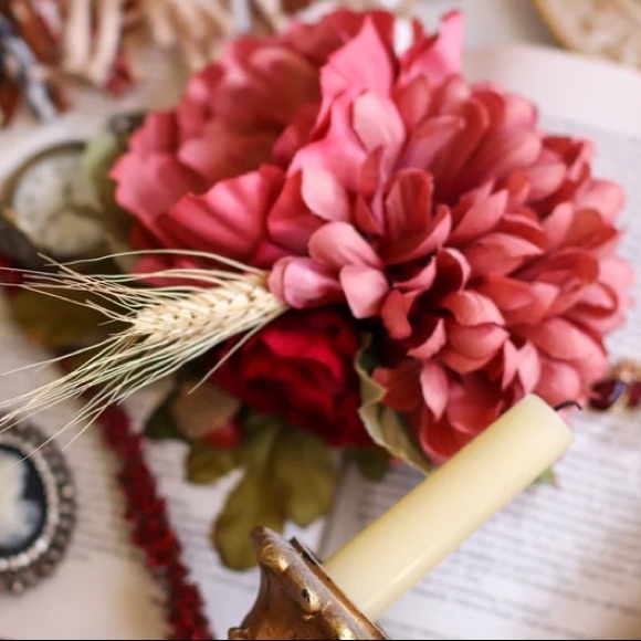 Pinup Hair Clip Fall Wedding Bridal Accessory Blush Autumn Bridesaid - Picture 1 of 5